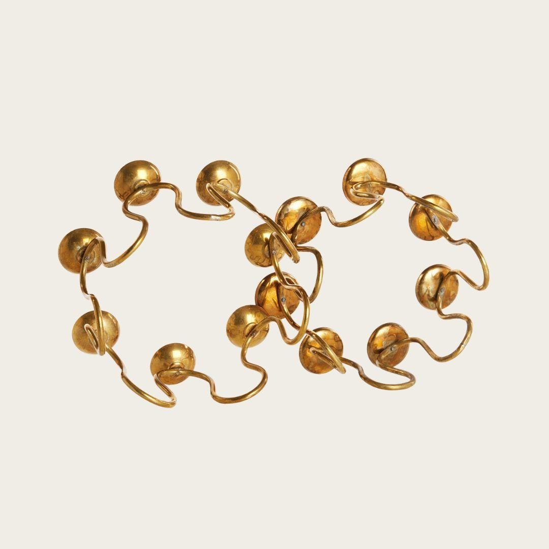 Lars Holmstrom Messing Kleiner Spiral-Kandelaber im Angebot 2