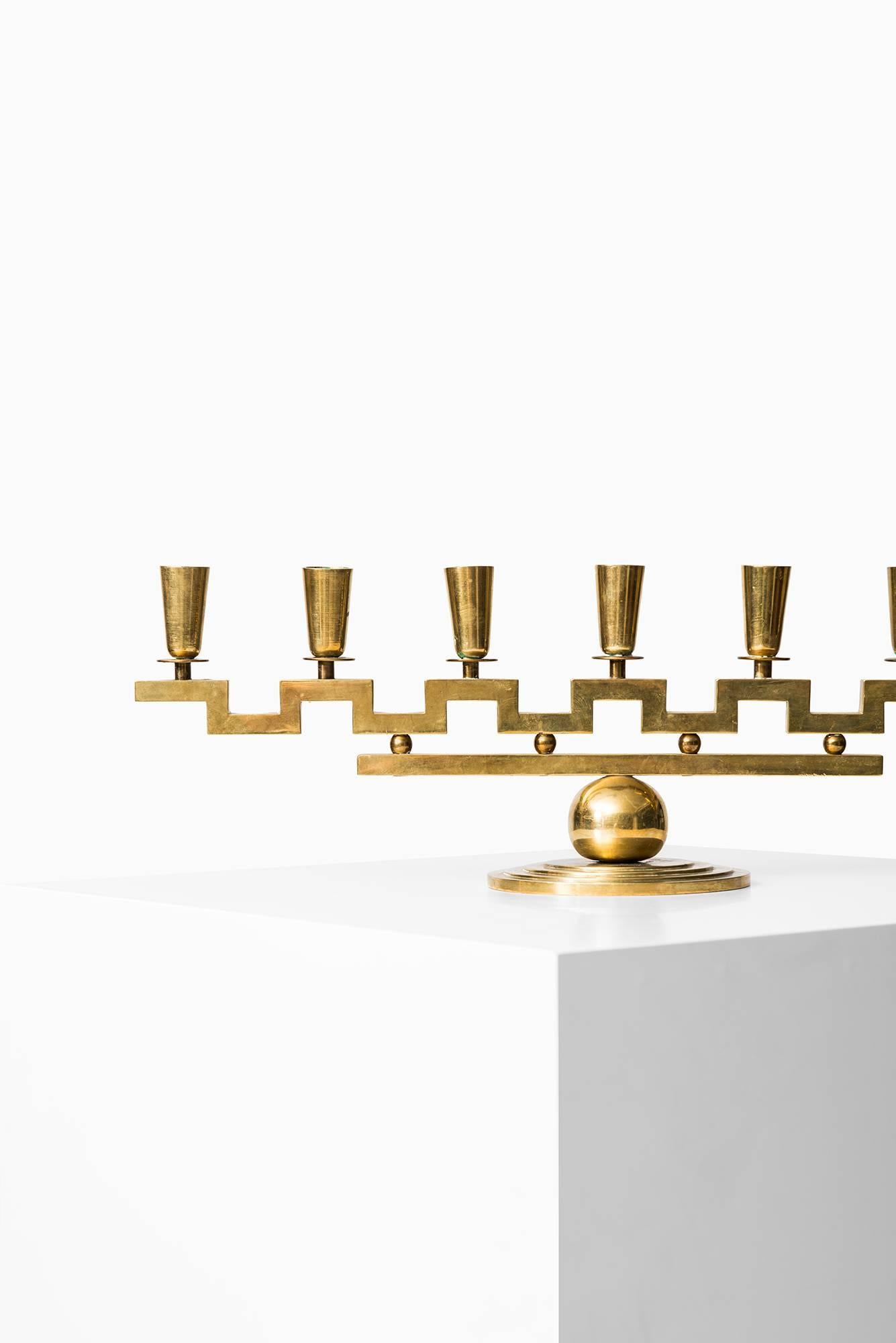 Rare candlestick designed by Lars Holmström. Produced in his own workshop in Arvika, Sweden.