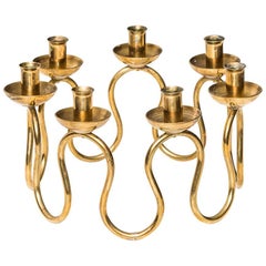 Lars Holmström Candlestick in Brass by Lars Holmström in Arvika, Sweden