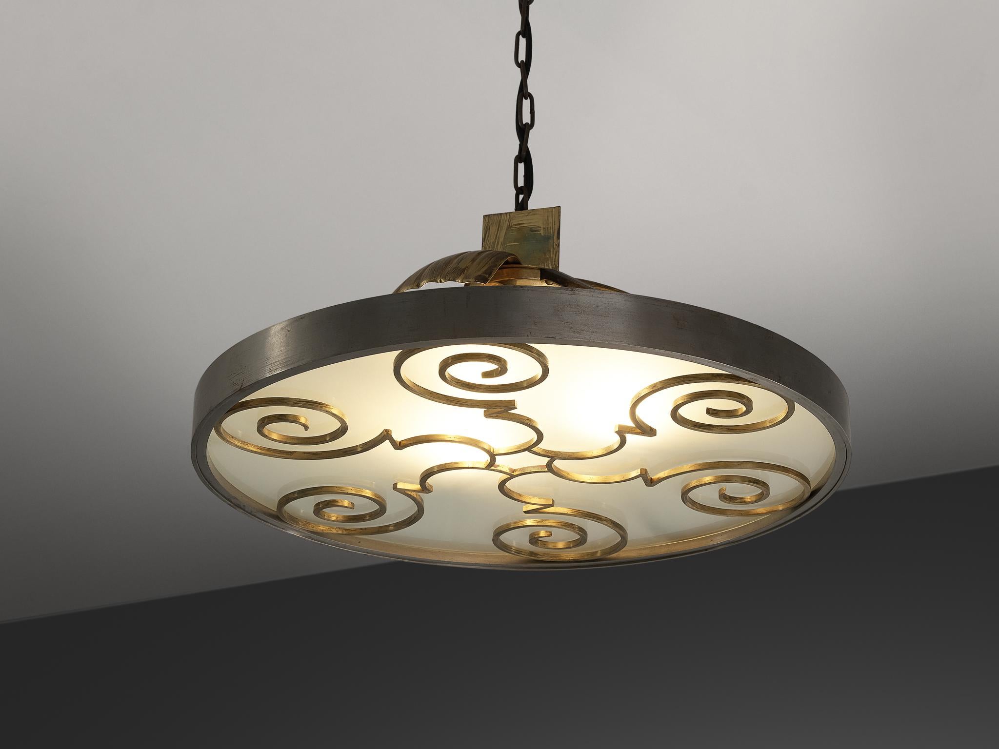 Swedish Lars Holmström for Arvika Konsthantverk Art Deco Ceiling Light