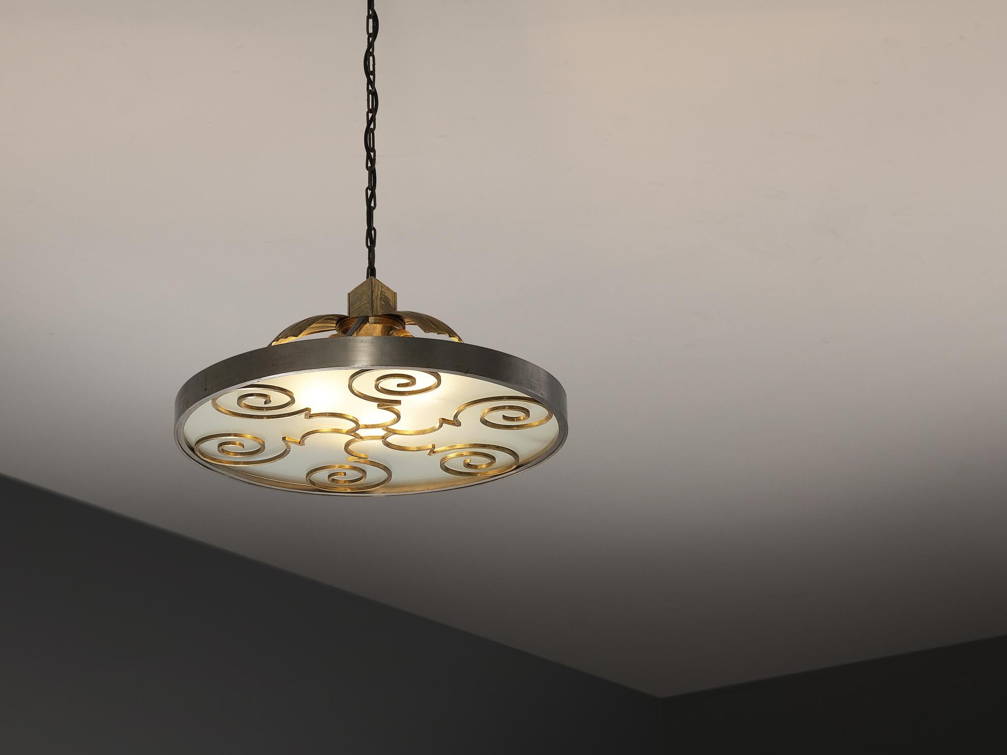 Mid-20th Century Lars Holmström for Arvika Konsthantverk Art Deco Ceiling Light
