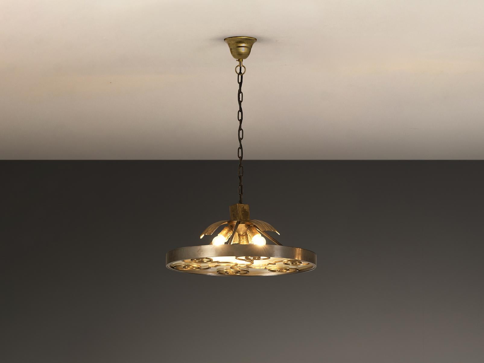 Mid-20th Century Lars Holmström for Arvika Konsthantverk Art Deco Ceiling Light For Sale