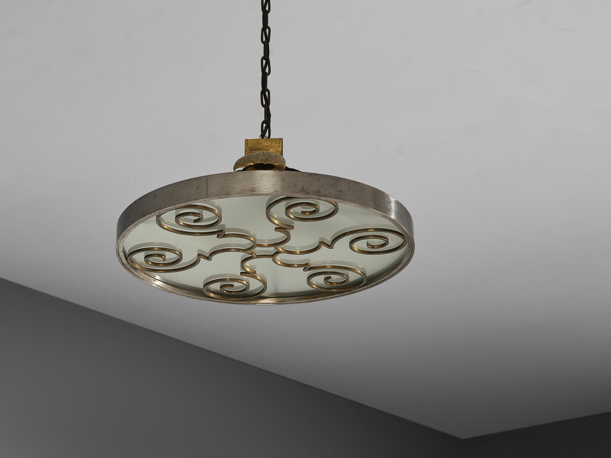 Lars Holmström for Arvika Konsthantverk Art Deco Ceiling Light For Sale 3