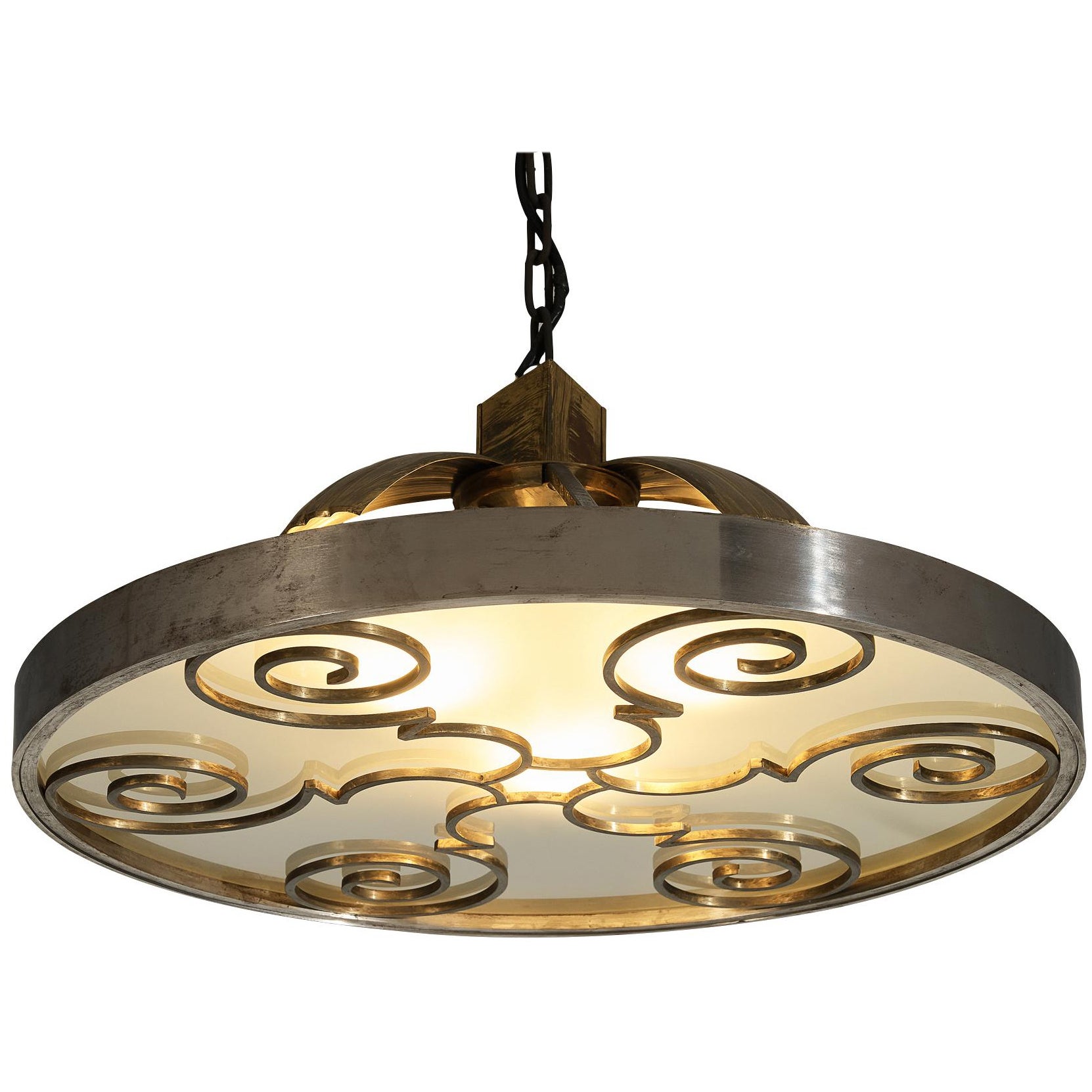 Lars Holmström for Arvika Konsthantverk Art Deco Ceiling Light