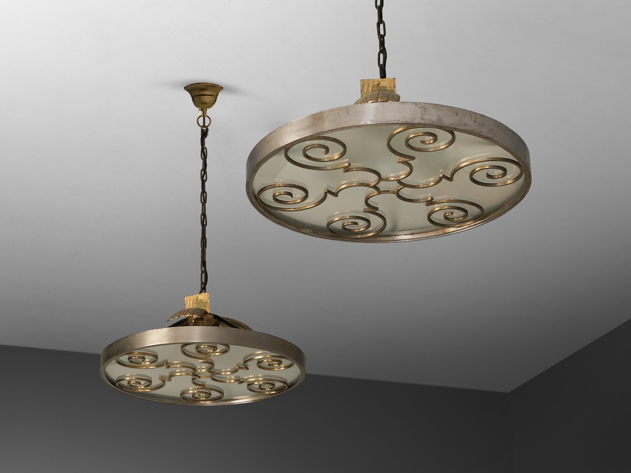 Lars Holmström for Arvika Konsthantverk Art Deco Ceiling Lights 3