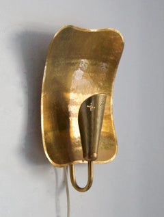Lars Holmström, Wall Lights, Brass, Studio Arvika Sweden 1930s