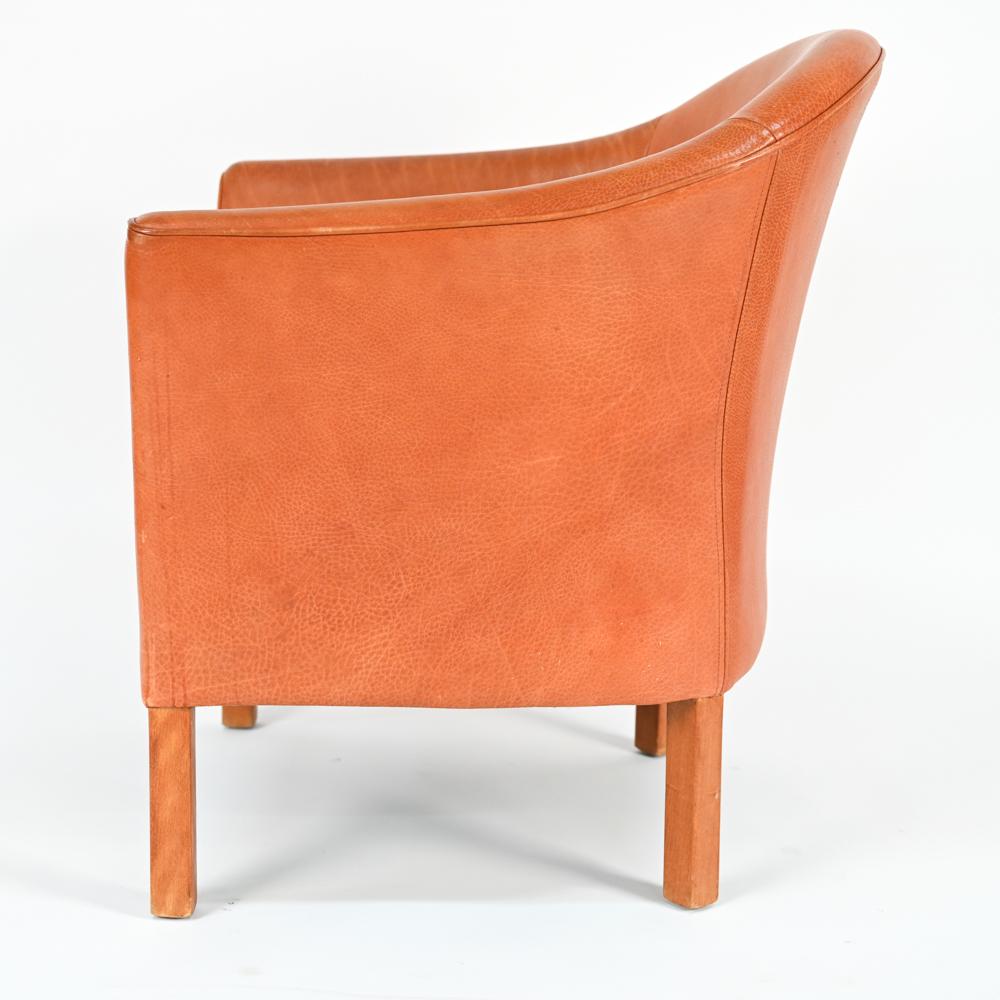 20th Century Lars Kalmer for Mogens Hansen Leather Easy Chair