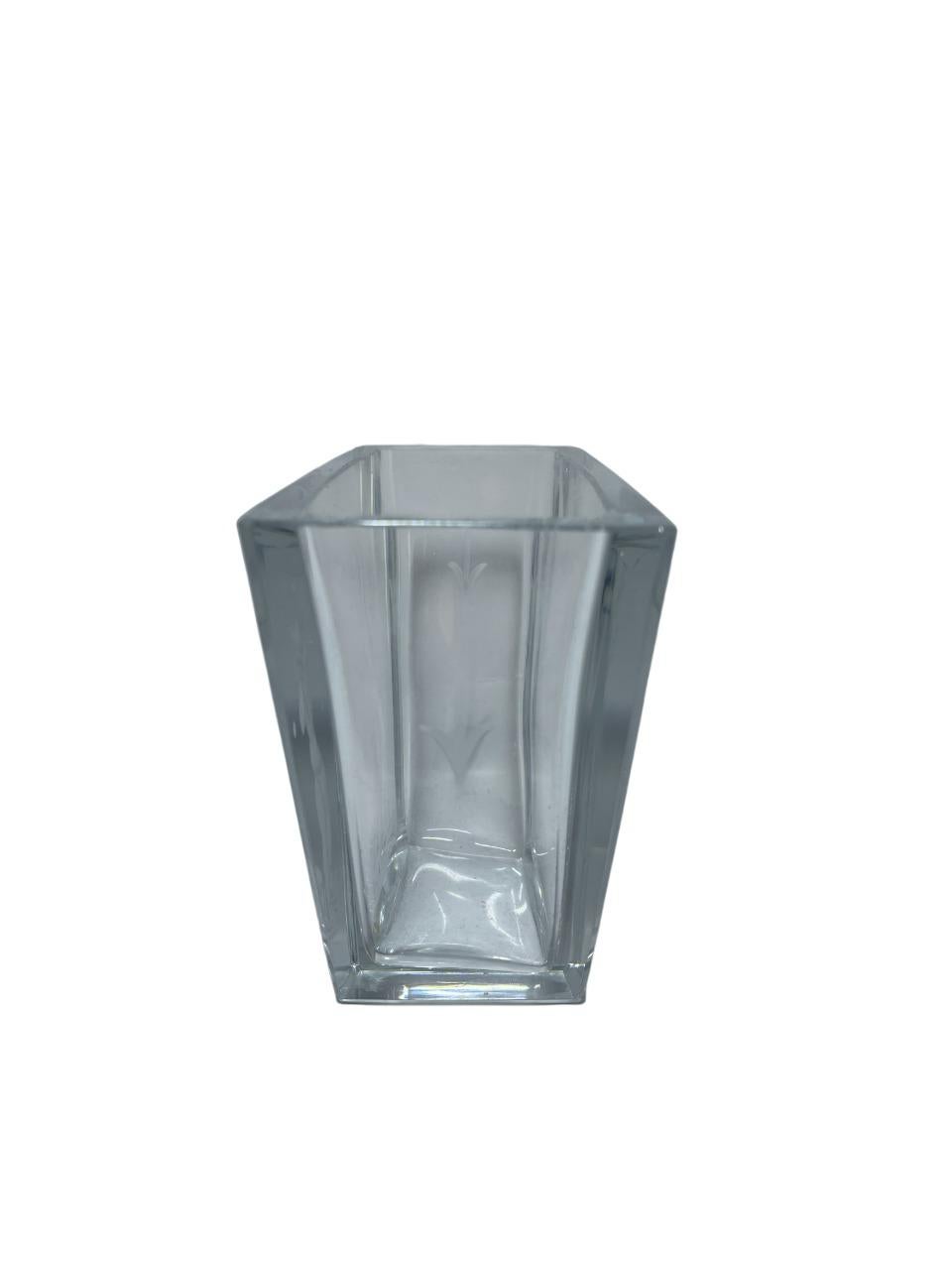 Svedese Vaso in vetro acidato Art Déco di Lars Kjellander per Kosta, Svezia in vendita