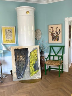 Lars Lundgren, Large Abstract Oil Painting on Canvas, Denmark, 1990s