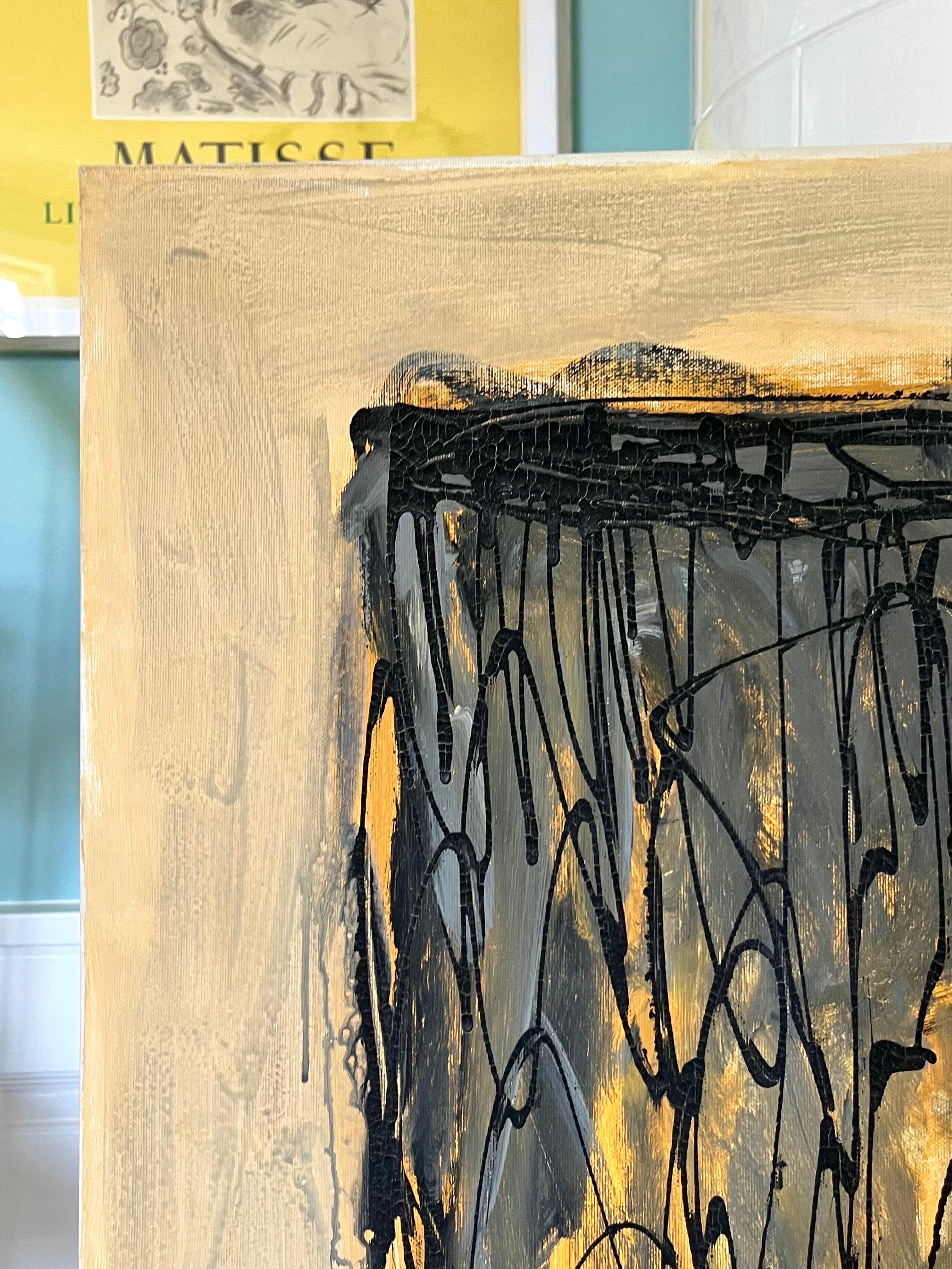 Lars Lundgren, grande peinture à l'huile abstraite sur toile, Danemark, années 1990 Bon état - En vente à Frederiksberg C, DK
