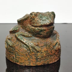 Lars Pagfeldt Frog Sculpture, Limited Edition Stoneware, Sweden, 1970s