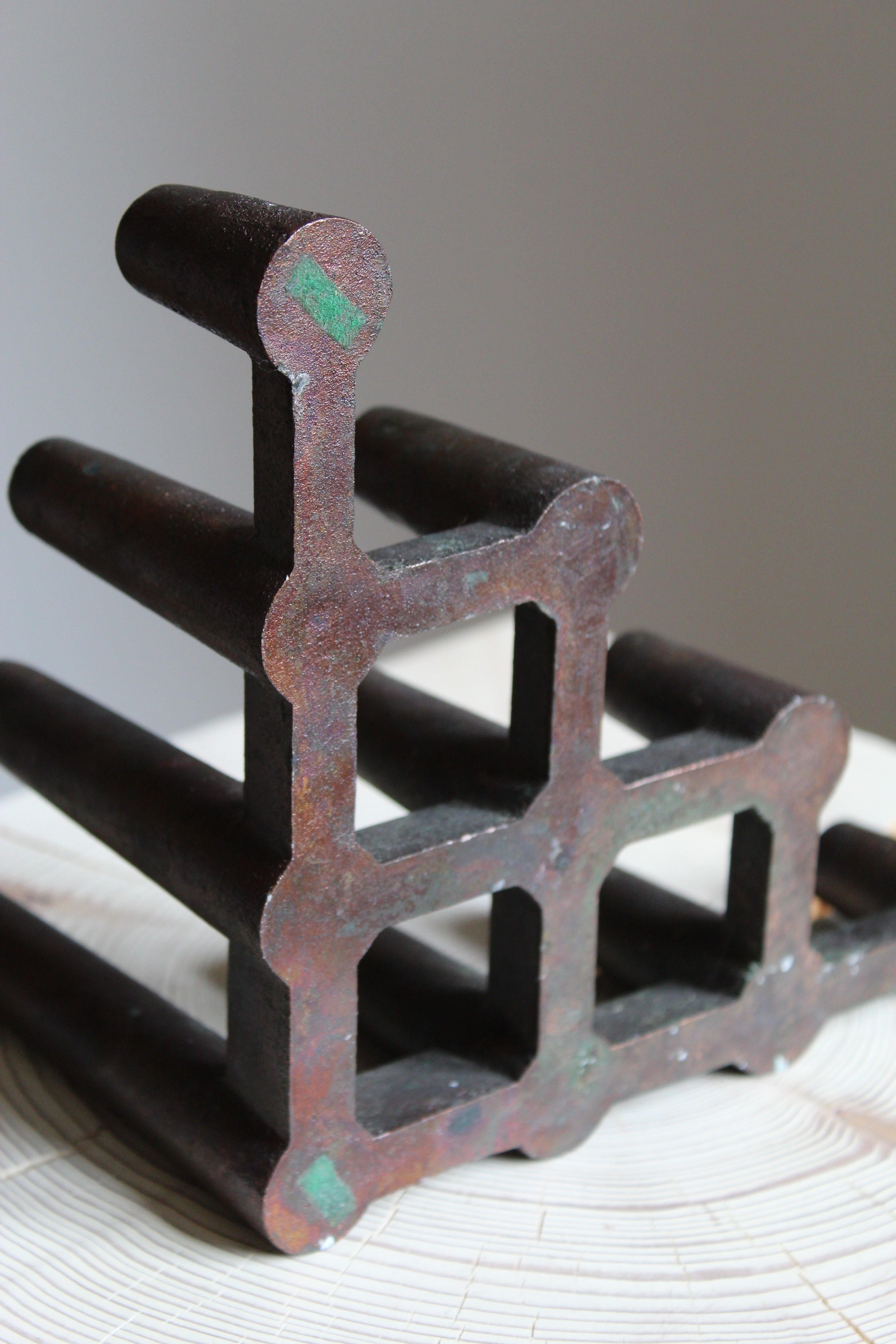 Lars Rolf Lars Rolf, Candelabra / Sculpture, Bronzed Brass, Sweden, 1970s at 1stDibs