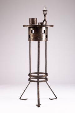 Lars Sonck (attr.), Finnish early 20th century smoking table with accessories