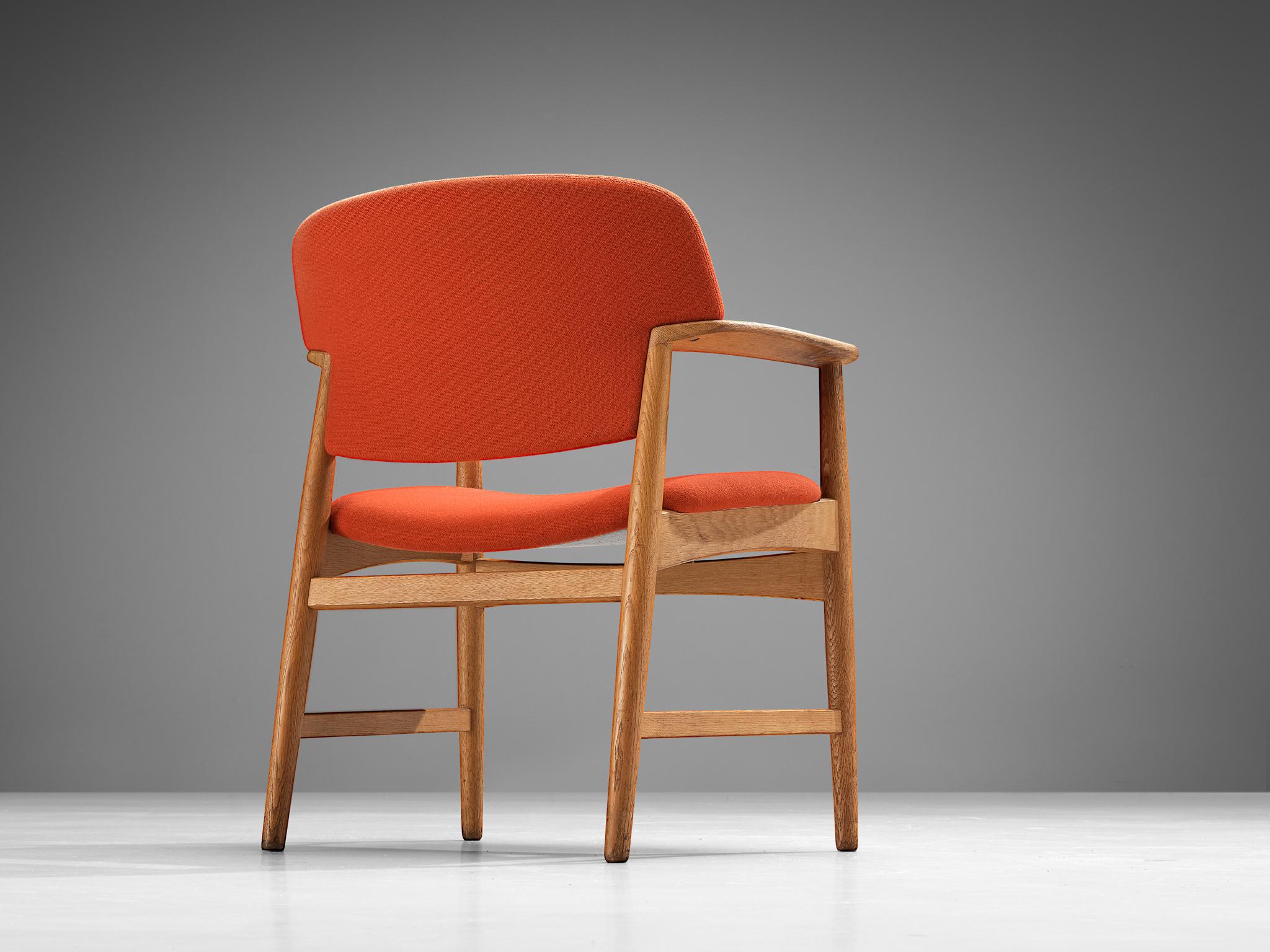Scandinave moderne Chaise de salle à manger en chêne Larsen & Bender-Madsen pour Fritz Hansen  en vente