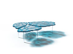 Larsen-C Coffee Tables, Modern Design, Alabaster & Glass