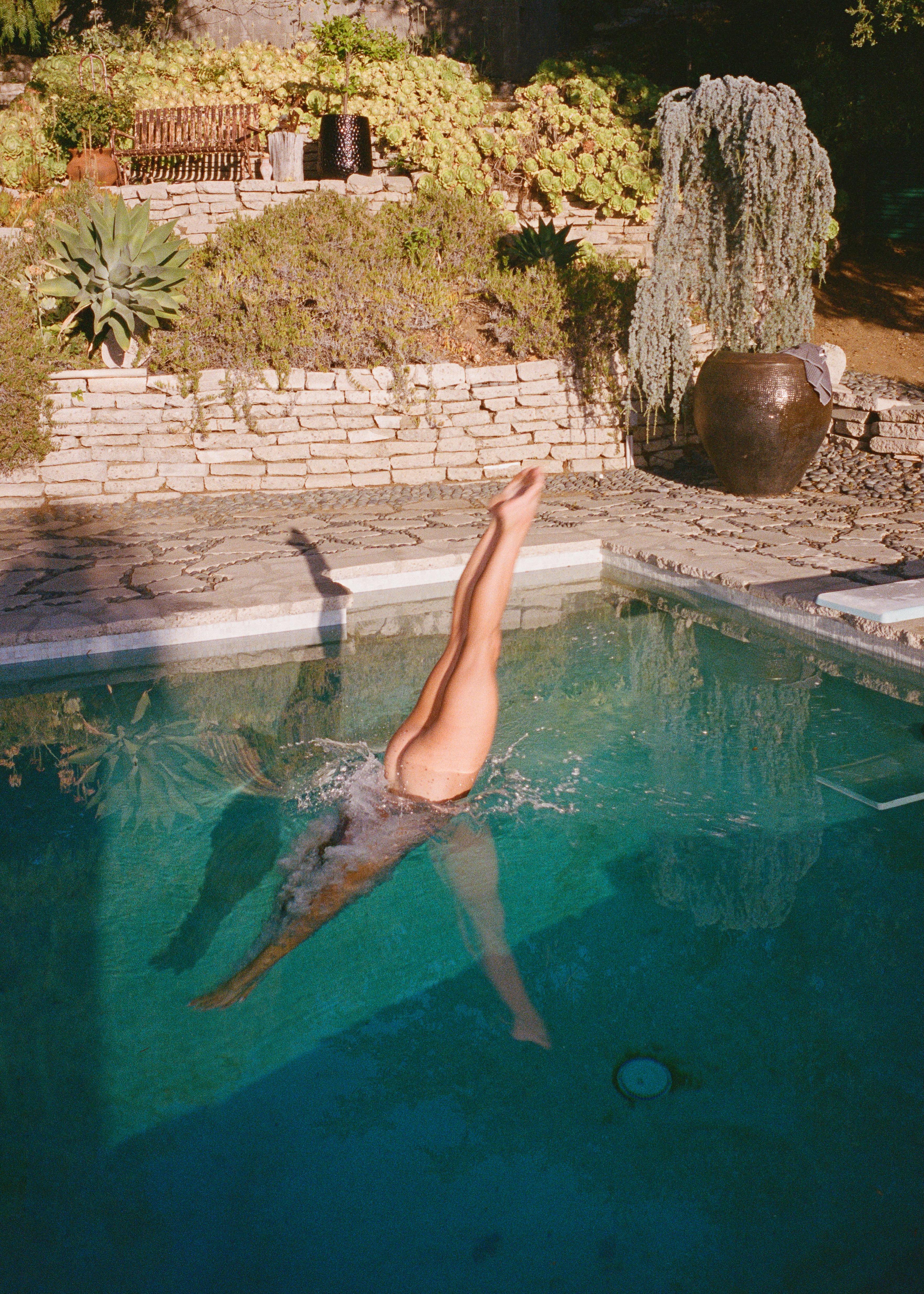 "Sunlit Dive" Nude Photography 24.5" x 17.5" in Edition 1/24 by Larsen Sotelo