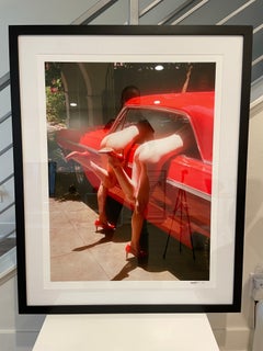 "Untitled 1" (En Rouge) Aktfotografie 32" x 24" in Ed. 3/7 von Larsen Sotelo