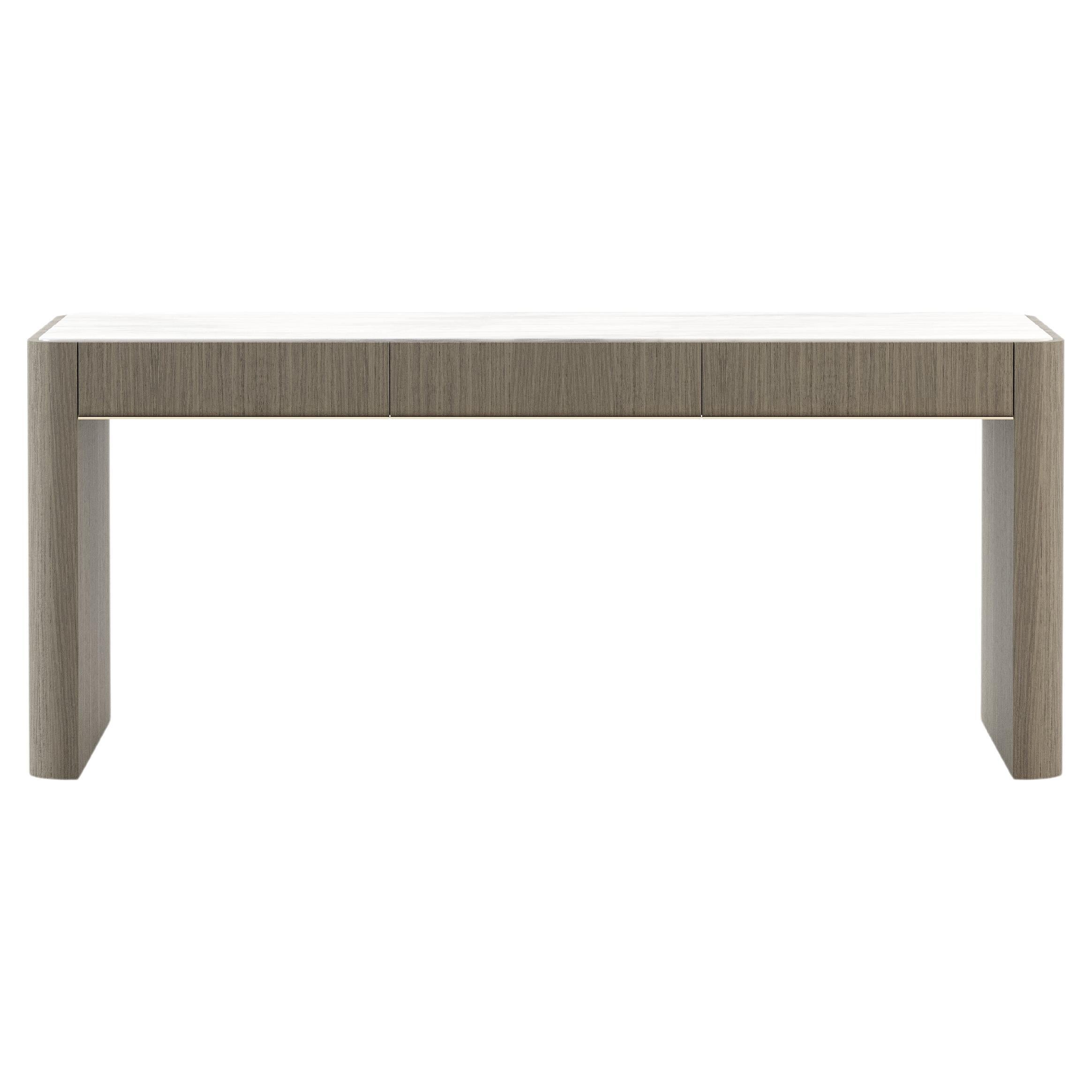21st-century Contemporary office desk, with customisable wood veneer For Sale