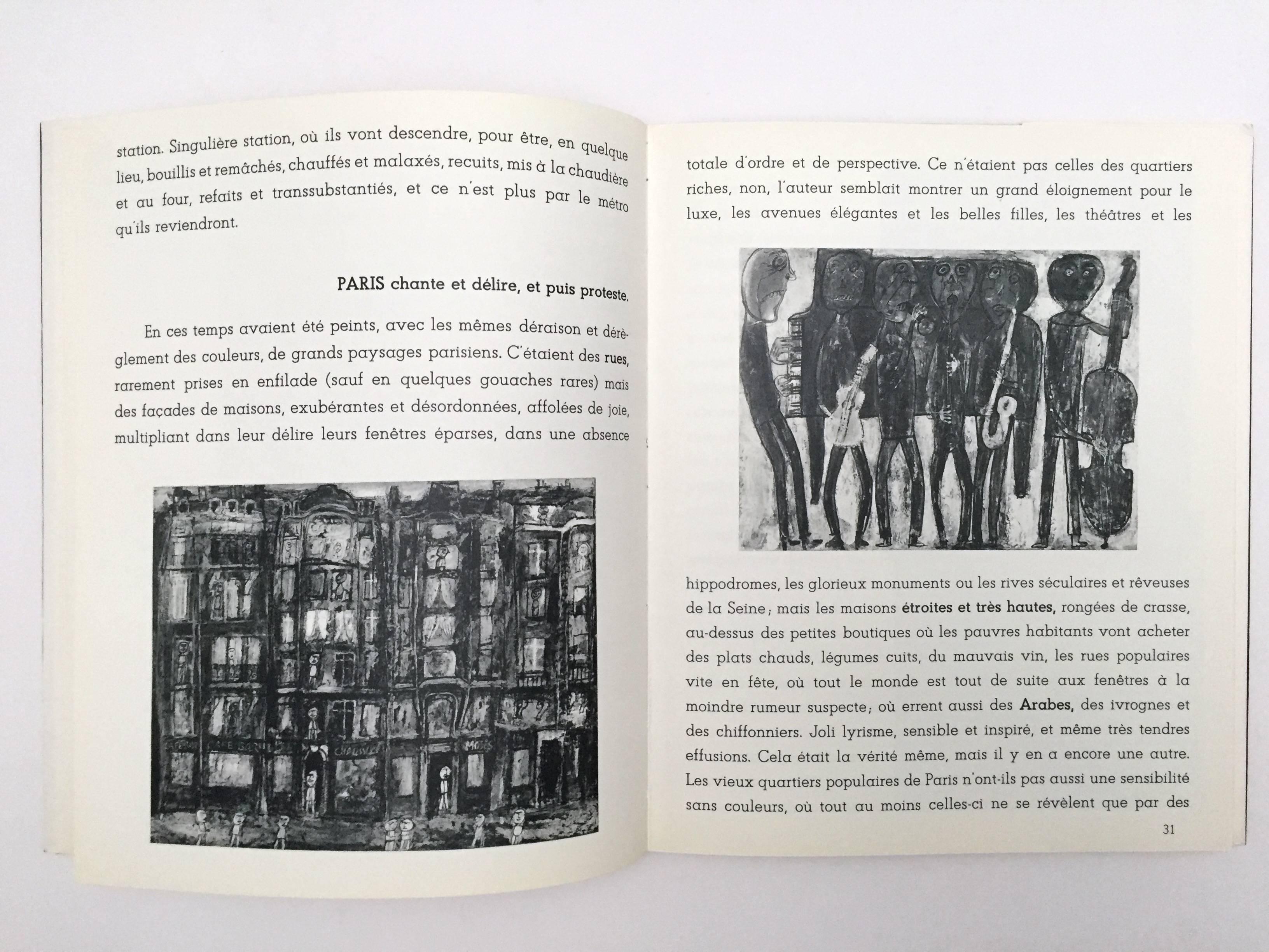 First edition, published by Pierre Matisse, New York, 1953.
One of 1000 numbered copies, this being n°

The dustjacket is an original lithograph by Dubuffet. This catalogue, created for an exhibition of the work of Jean Dubuffet at the Pierre
