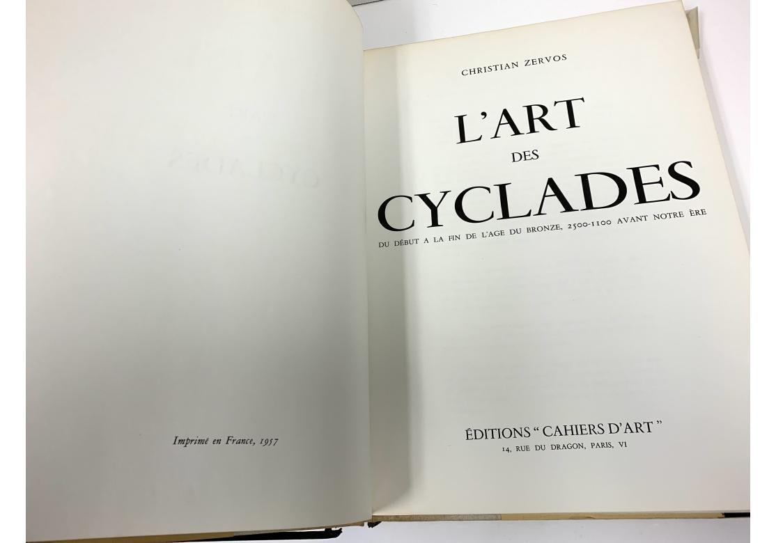 20th Century L'Art Des Cyclades. Du Debut a La Fin De L'age Du Bronze HB Book For Sale