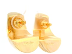 Larter & Sons 14k Yellow Gold Large Polished Puffed Cuff Hoop Earrings