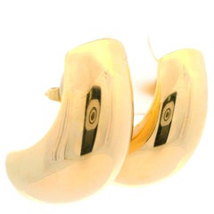 Larter & Sons Boucles d'oreilles en or jaune 14k à large manchette bouffante polie