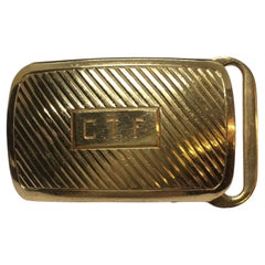 Larter & Sons 14k Yellow Solid Gold Belt Buckle Art Deco 1920s American 16.1 gr