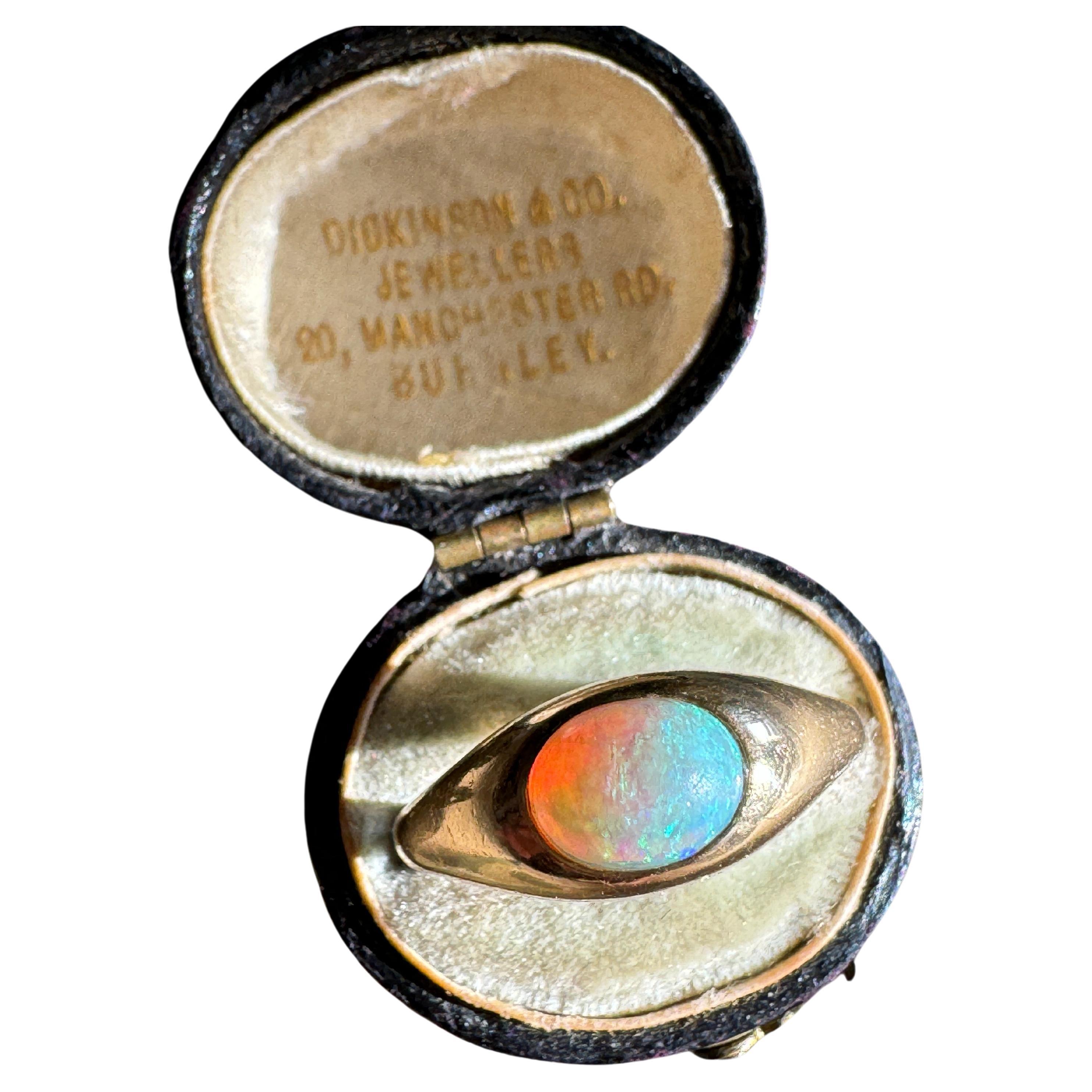Larter & Sons Art Nouveau 14K Opal Signet Ring