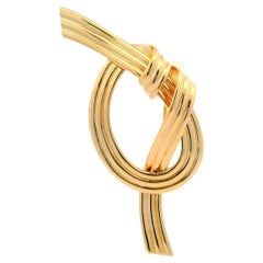 Larter & Sons Estate 14k Yellow Gold Polished Rope Knot Pin Brooch