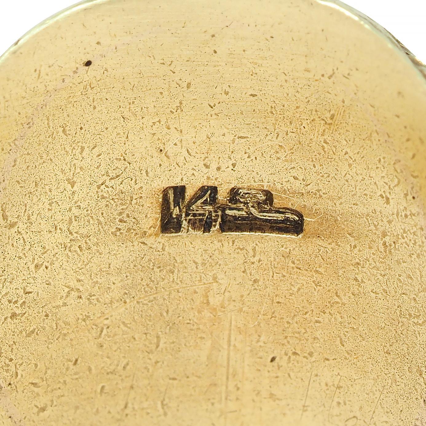 Larter & Sons Victorian 14 Karat Gold DuPont Crest Intaglio Antique Signet Ring 2
