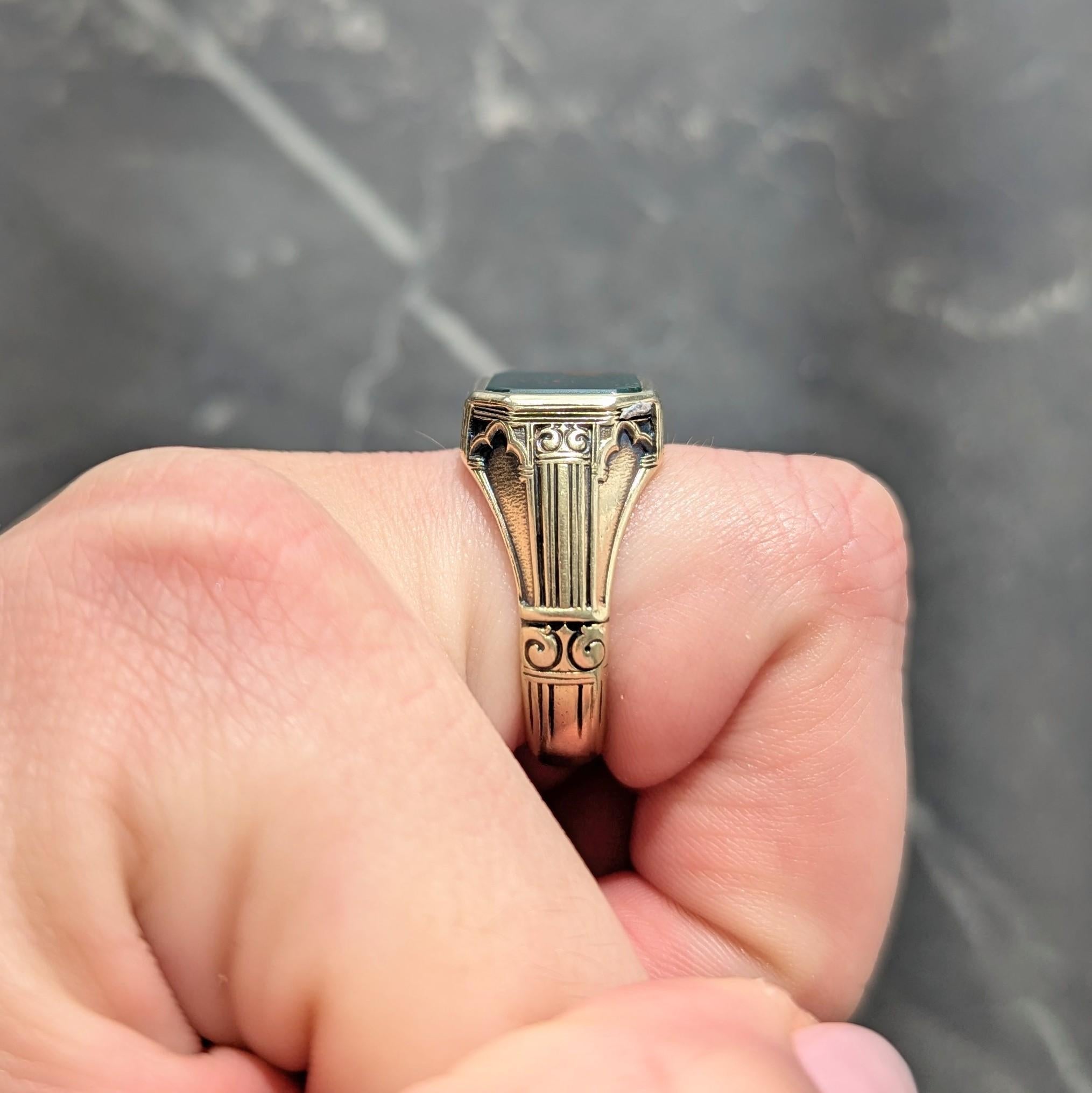 Larter & Sons Victorian Bloodstone 14k Gold Antiq… - image 10
