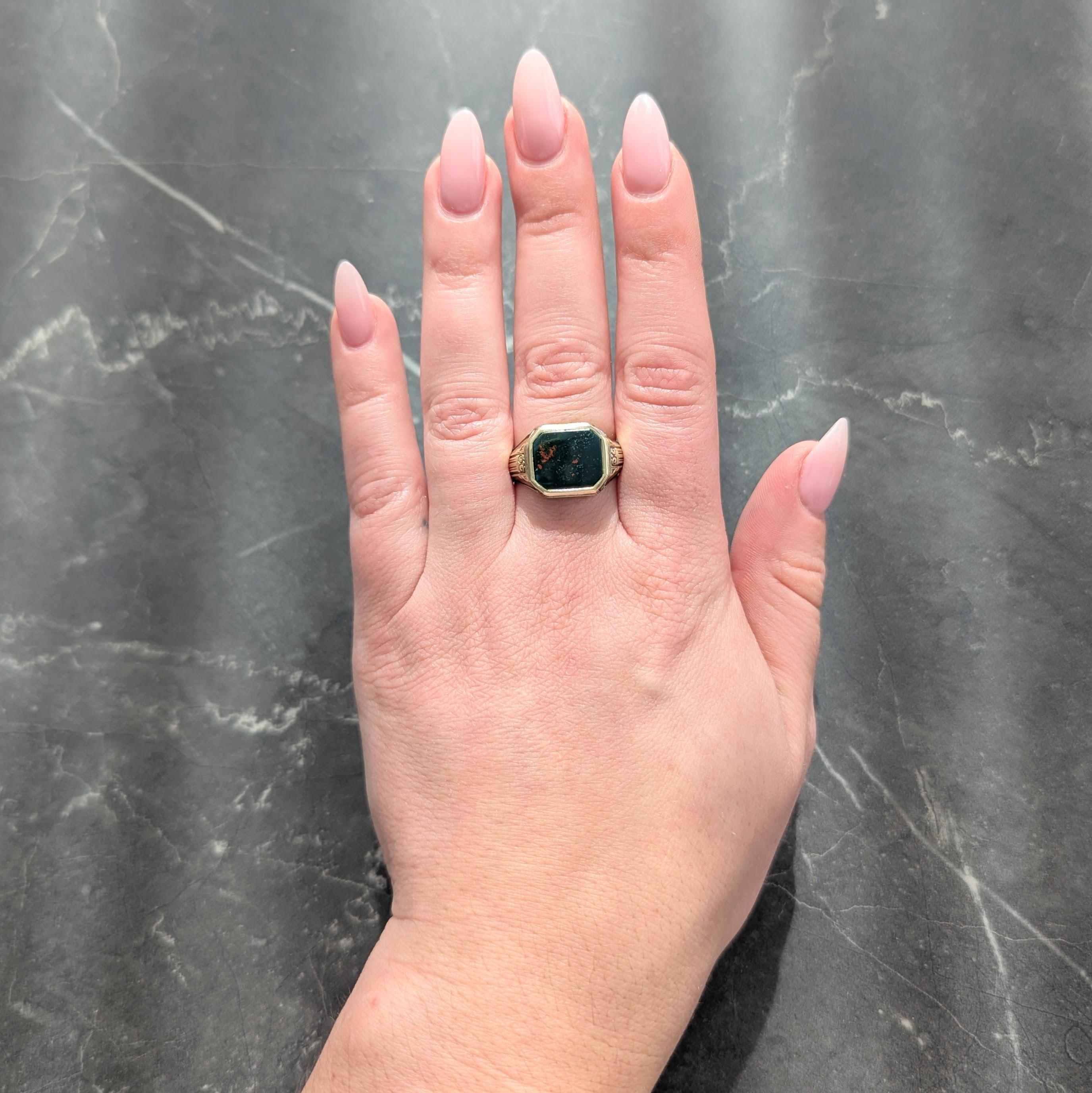 Larter & Sons Victorian Bloodstone 14k Gold Antiq… - image 2