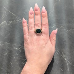 Larter & Sons - Anello con pietra di sangue vittoriana in oro 14 carati - Anello gotico antico