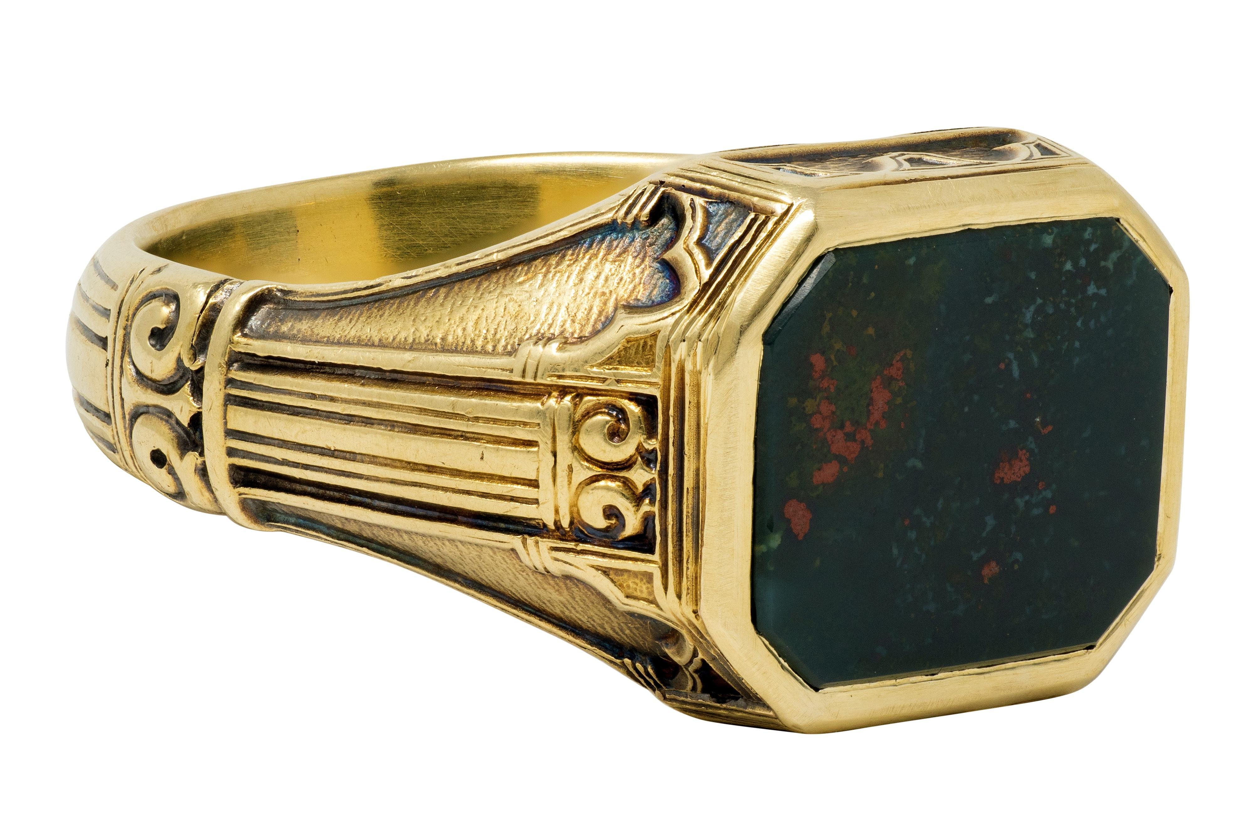 Larter & Sons Victorian Bloodstone 14k Gold Antiq… - image 3