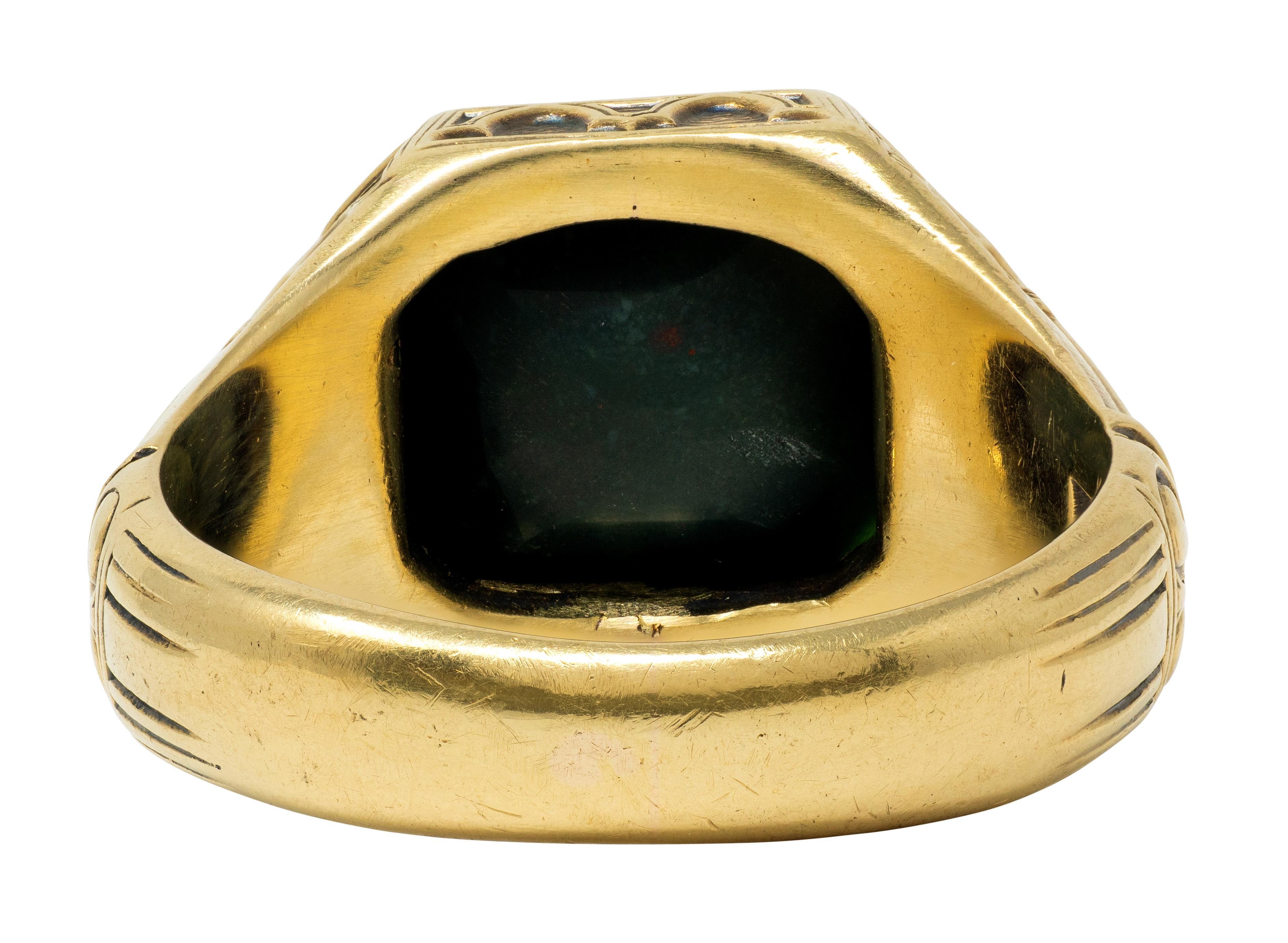 Larter & Sons Victorian Bloodstone 14k Gold Antiq… - image 4