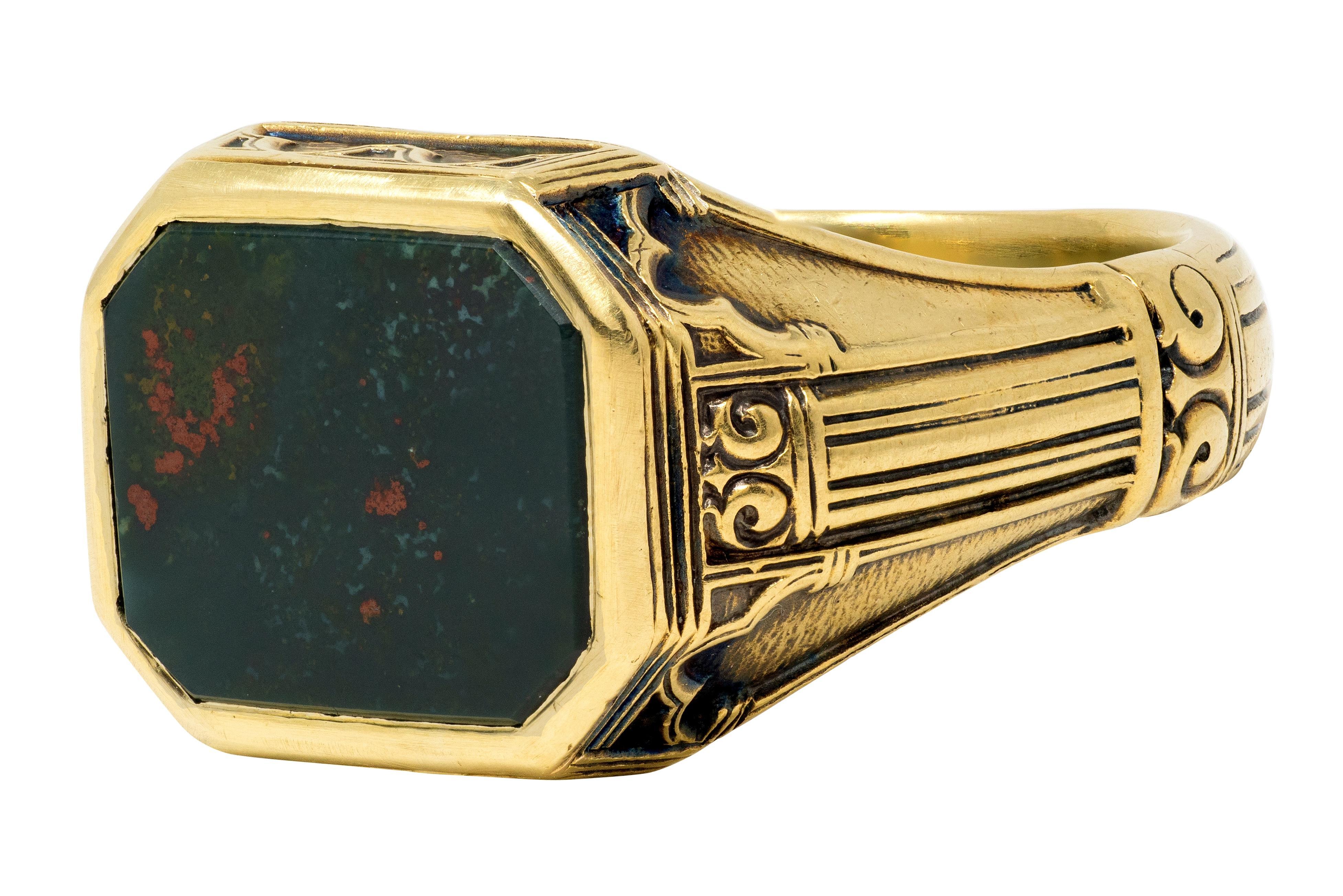 Larter & Sons Victorian Bloodstone 14k Gold Antiq… - image 5