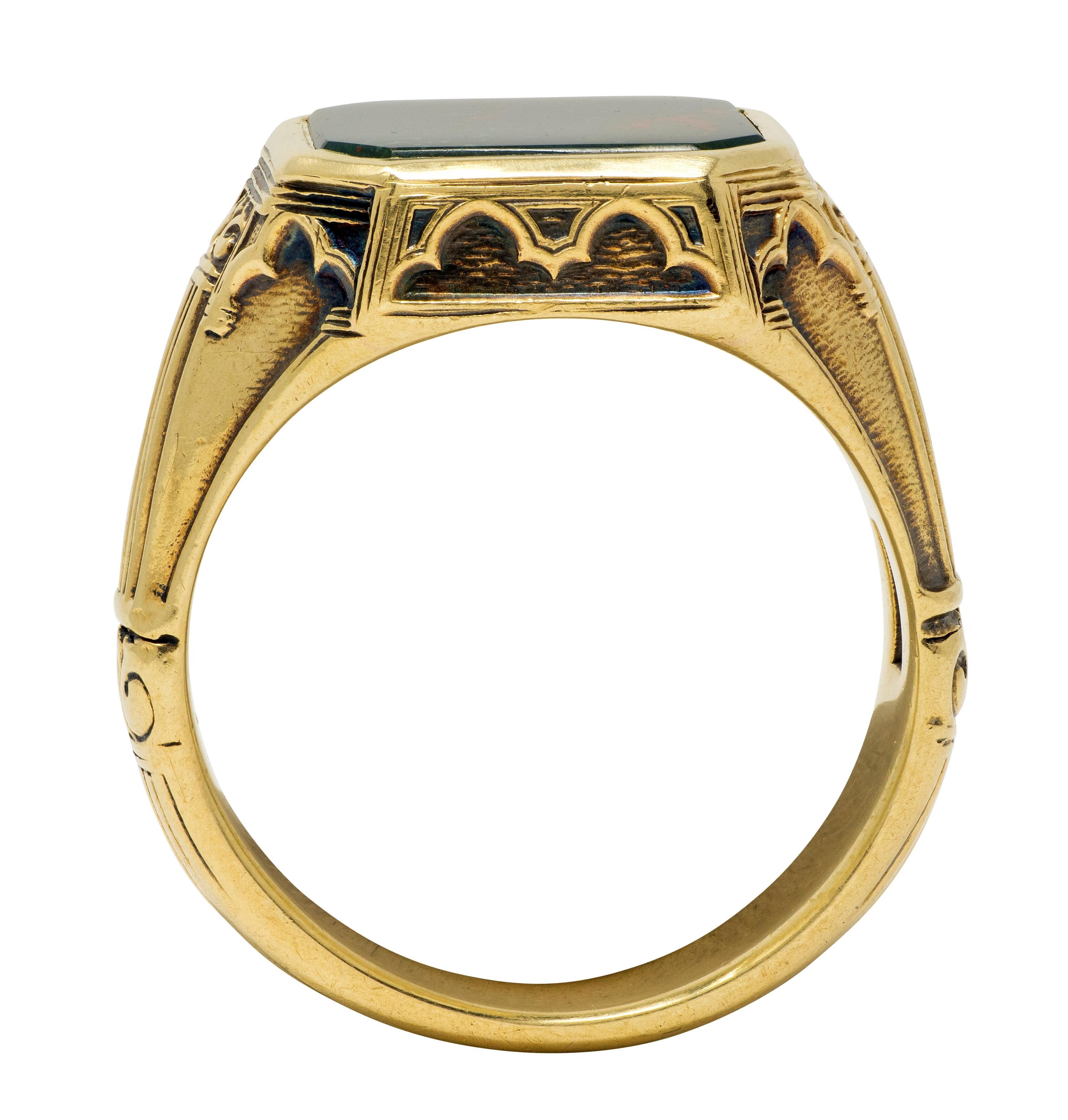 Larter & Sons Victorian Bloodstone 14k Gold Antiq… - image 7