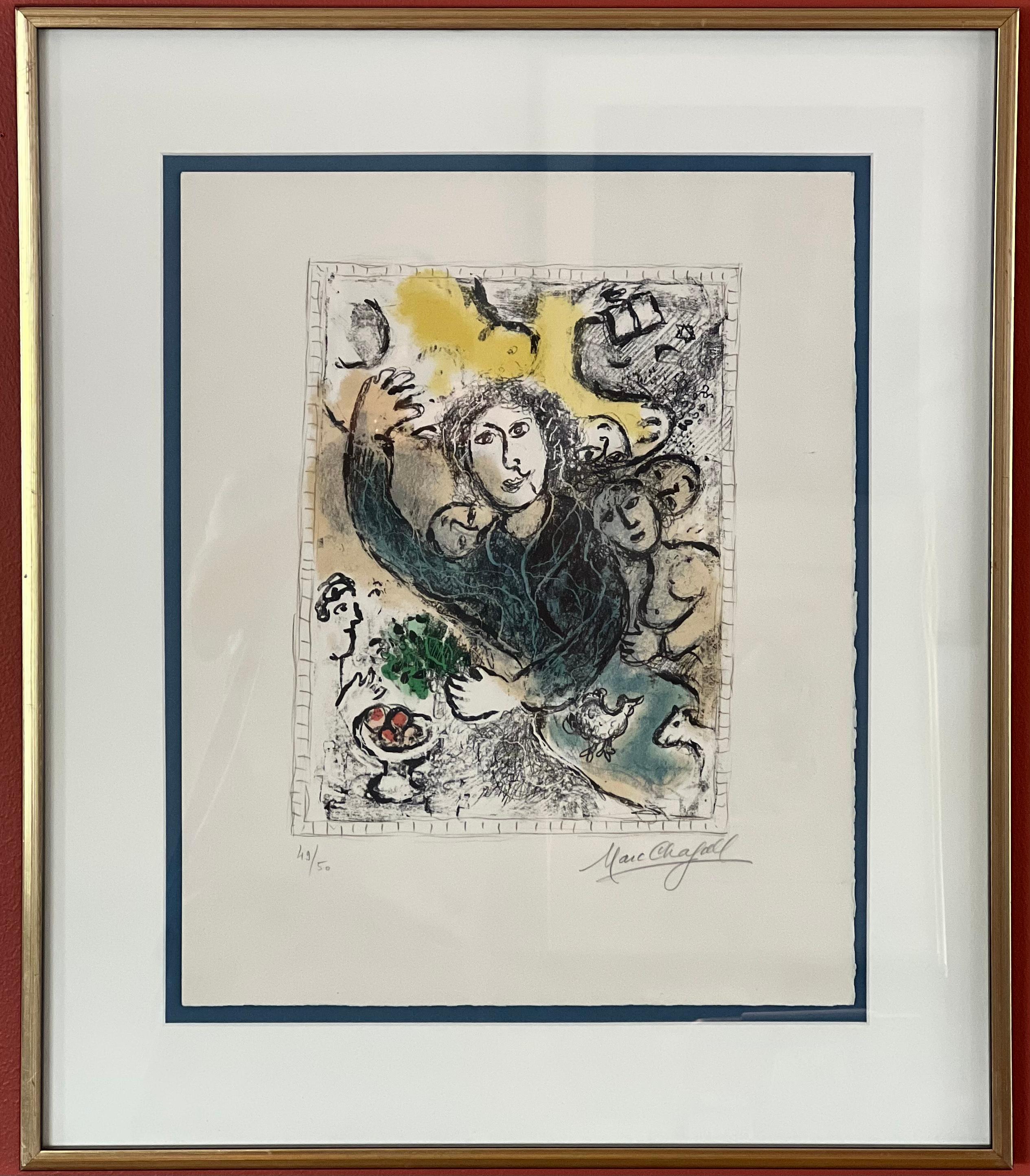“L’Artiste II” by Marci Chagall (M.929)
Original lithograph printed at Ateliers Mourlot, 1978, 49/50
Signed and numbered by the artist
Image 10 x 13 in. 15.5 x 19 in with margin

LITHOGRAPH printed in colors, 1978, signed in and numbered 49/50