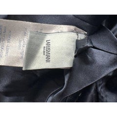 Larusmiani Black Wool Fox Fur Coat Size 40