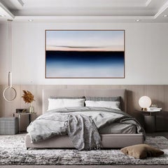 Pintura abstracta original de un paisaje marino: «DEEP INSIDE 92», pintura al óleo sobre lienzo