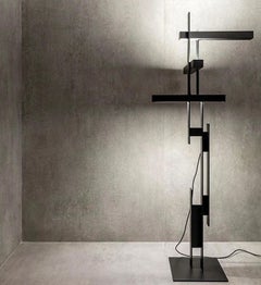 LAS Floor Lamp by Mist-O for Oluce Black/Grey