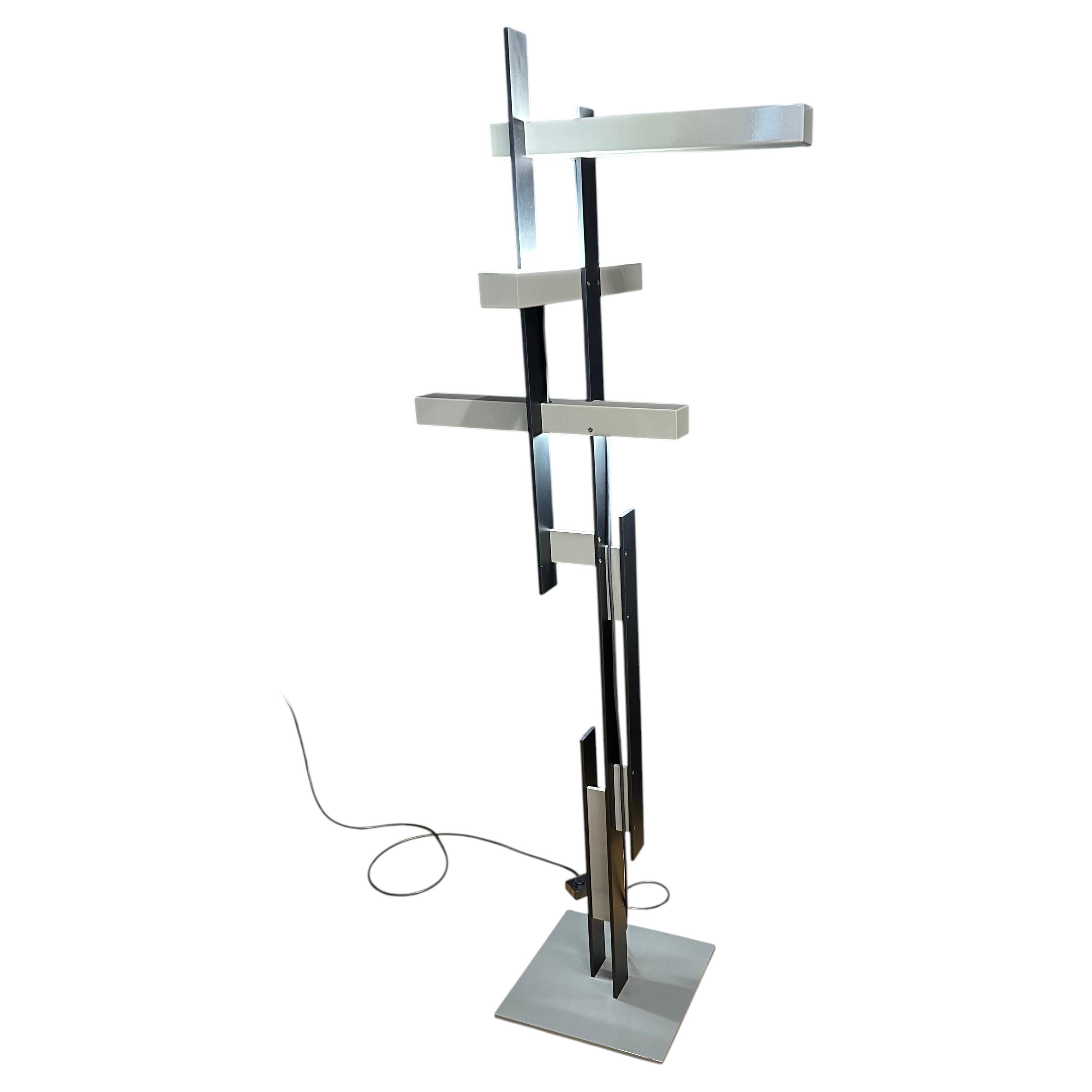 LAS Floor Lamp by Mist-O for Oluce Black/Grey