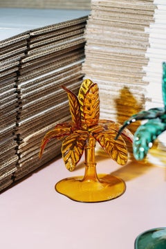 Las Palmas, Contemporary Blown Glass Candlestick by Vito Nesta