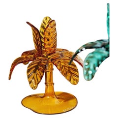 Las Palmas, Contemporary Blown Glass Candlestick by Vito Nesta