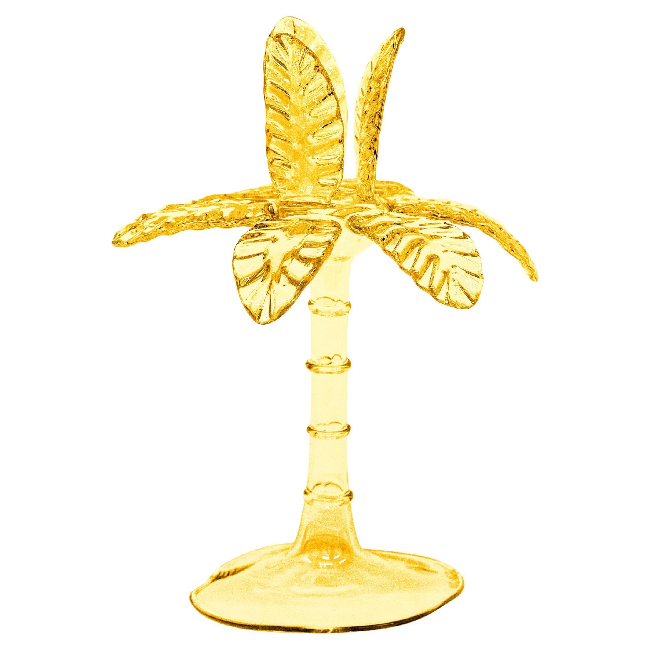 Las Palmas, Contemporary Blown Glass Candlestick by Vito Nesta