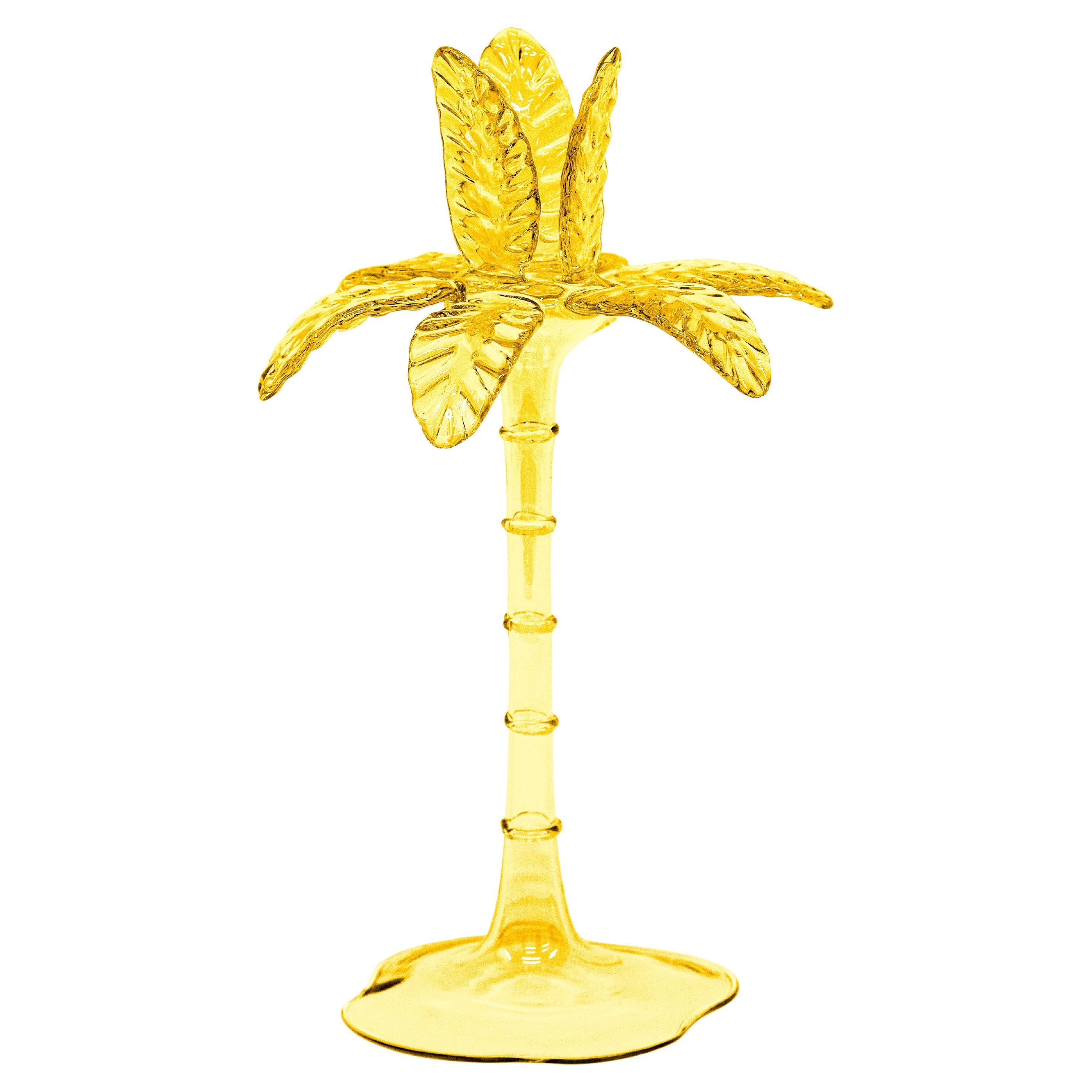 Las Palmas, Contemporary Blown Glass Candlestick by Vito Nesta