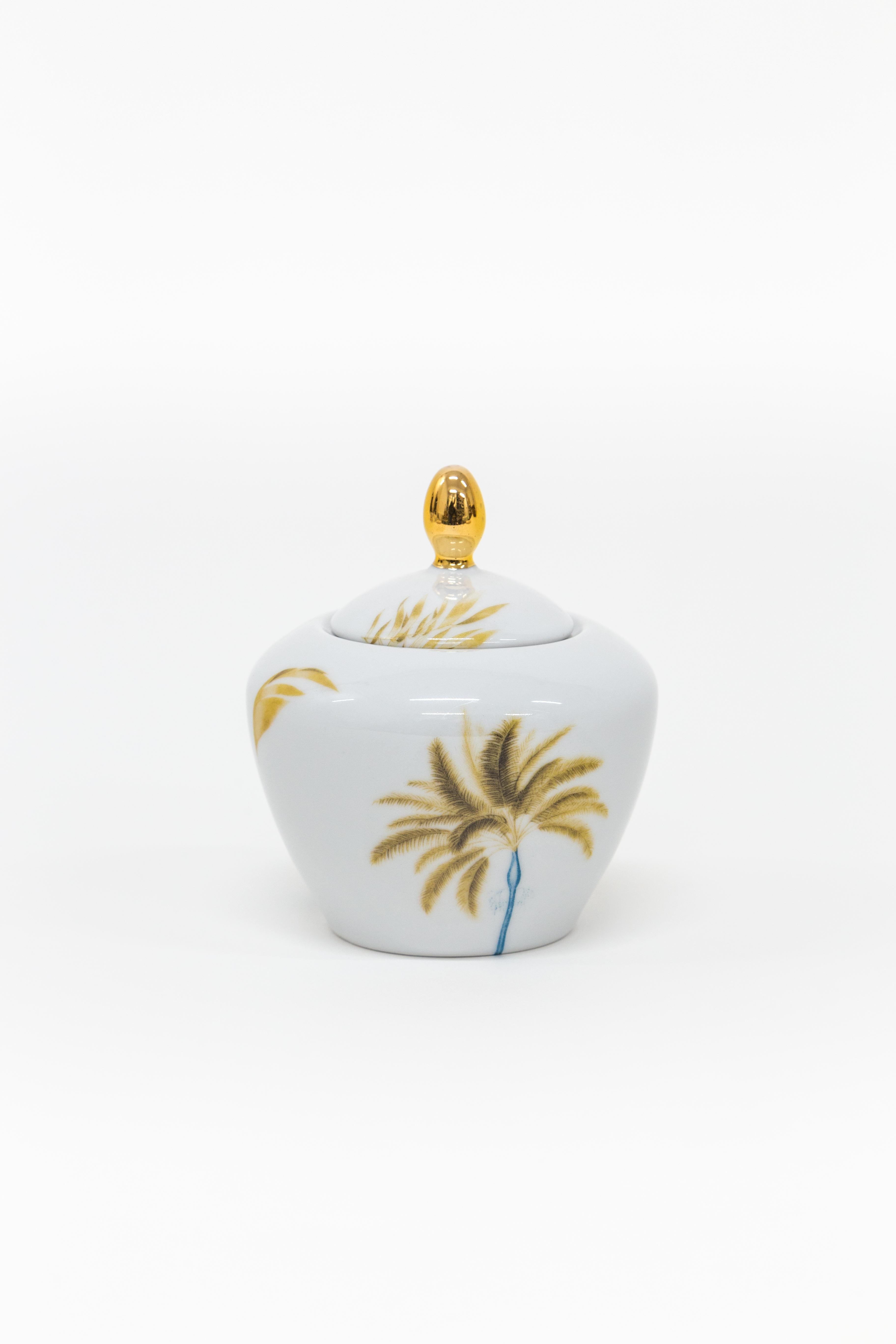 Other Las Palmas, Contemporary Decorated Porcelain Tea Time Set by Vito Nesta For Sale