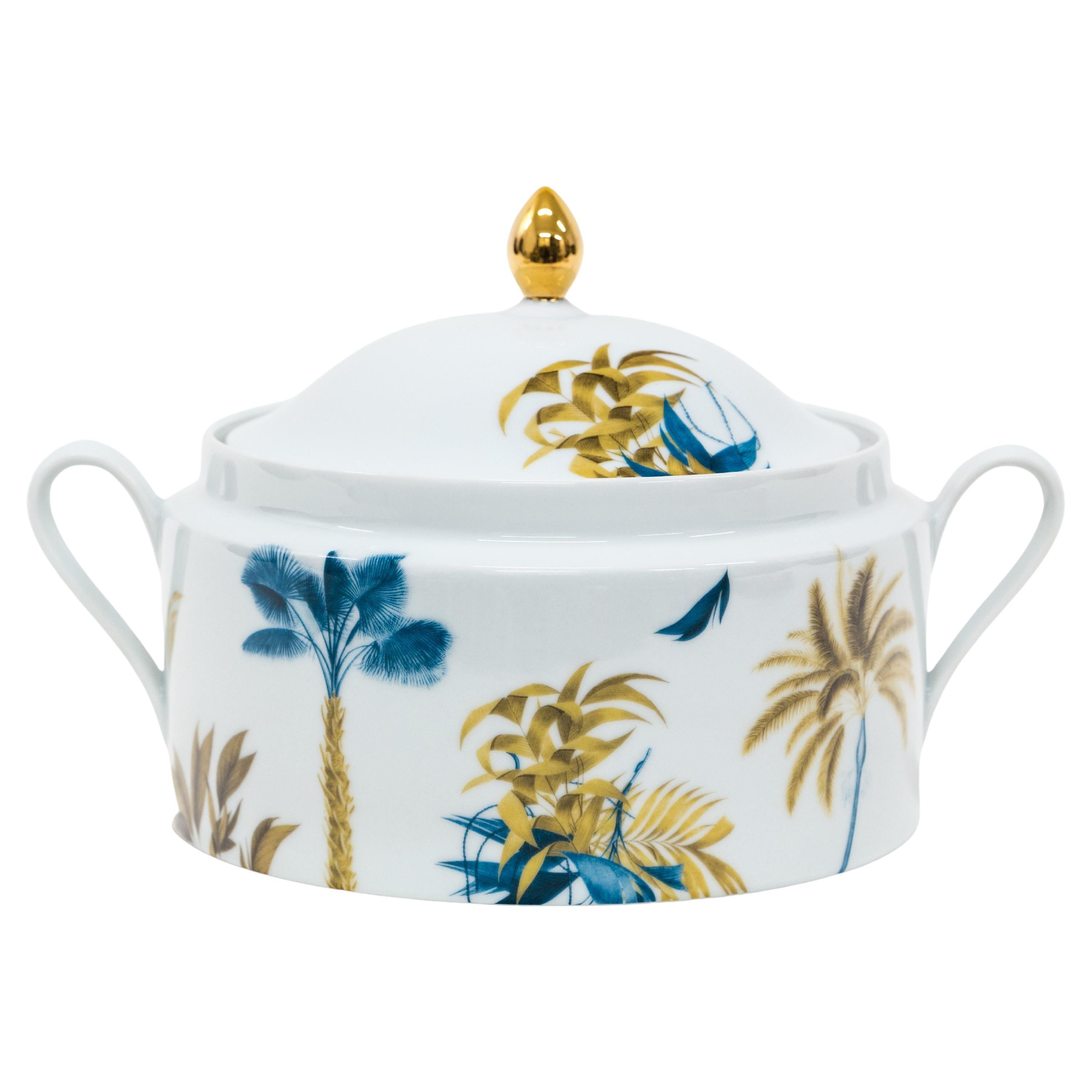 Las Palmas, Sopera de porcelana decorada contemporánea de Vito Nesta