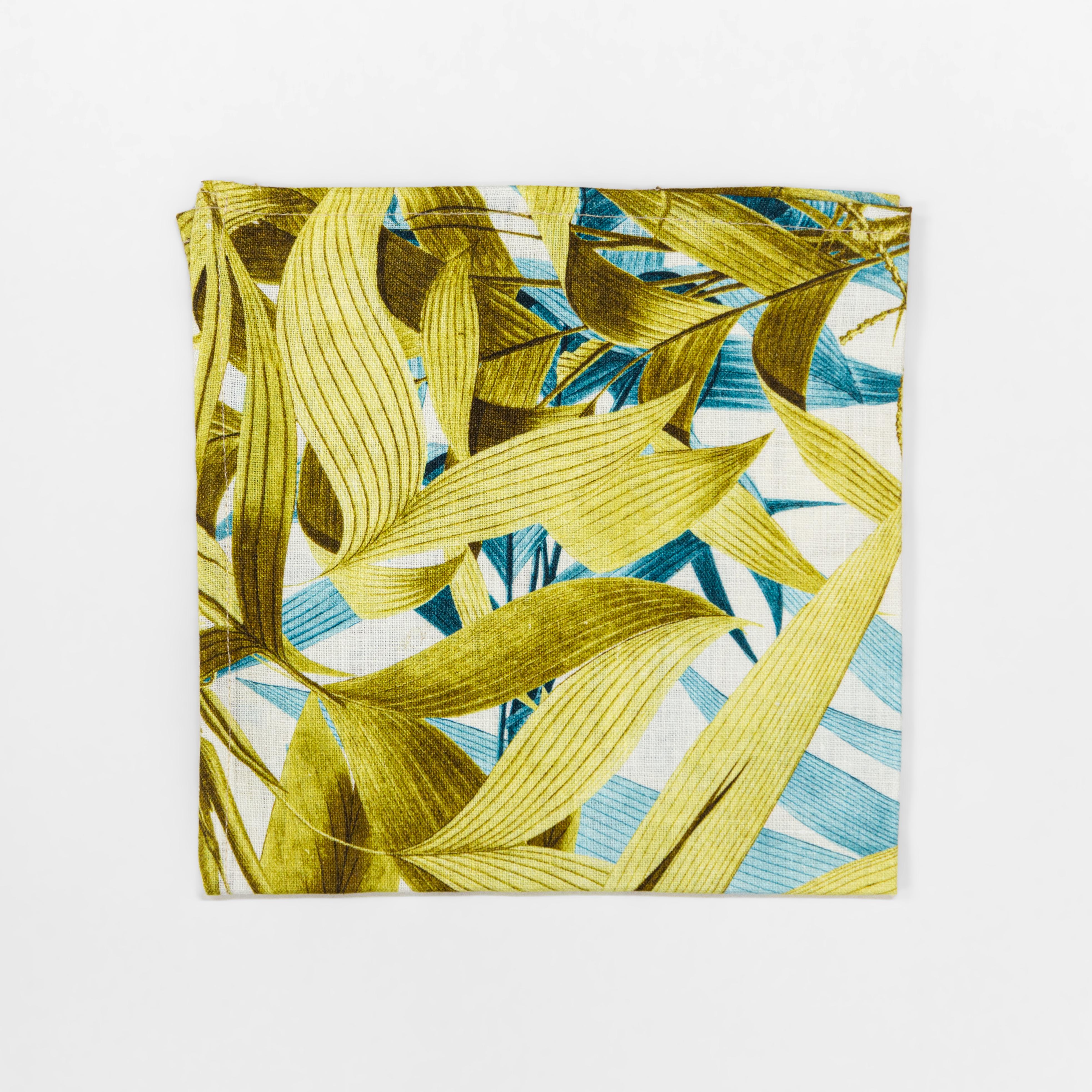 Las Palmas, Contemporary Linen Tablecloth with 6 Napkins by Vito Nesta For Sale 4