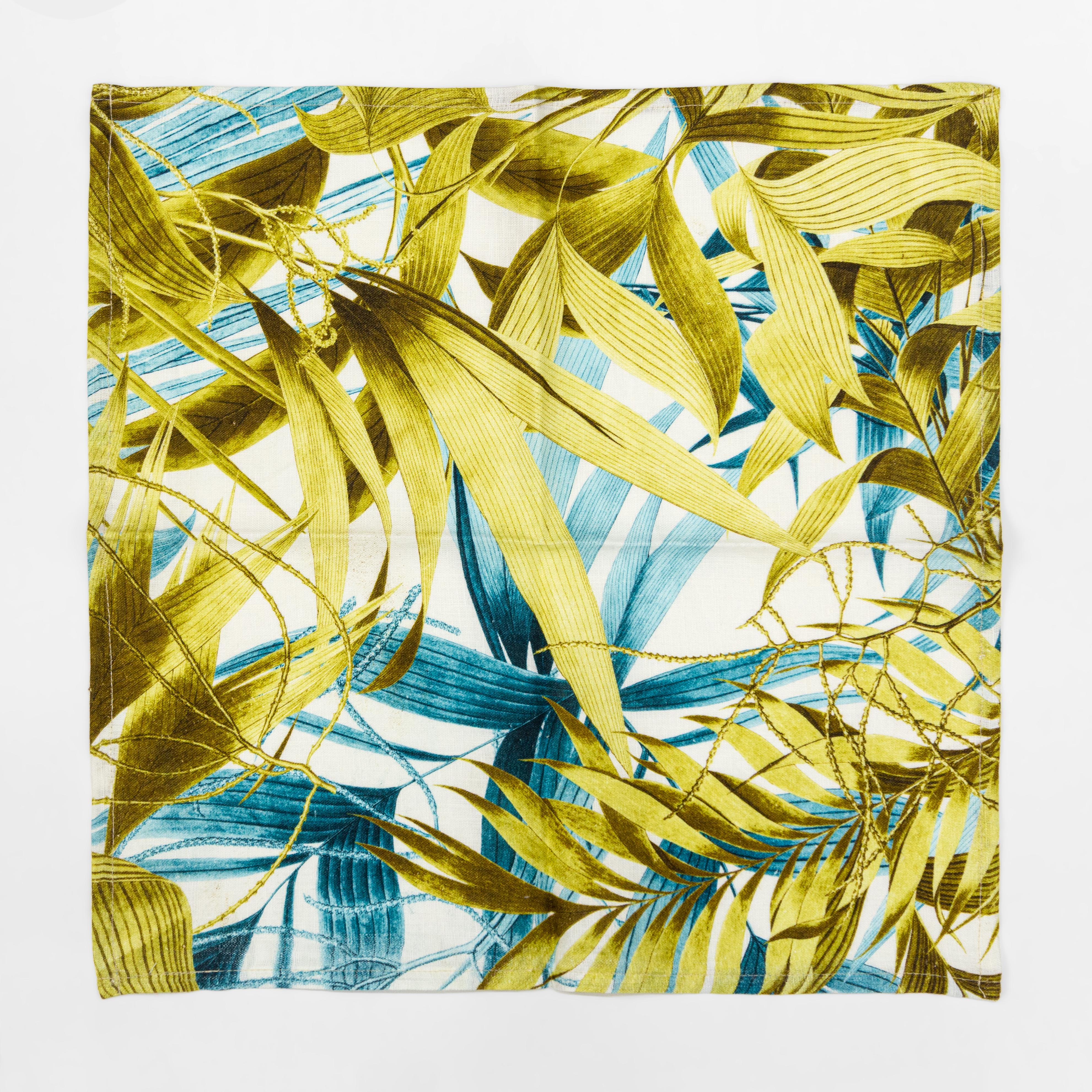 Las Palmas, Contemporary Linen Tablecloth with 6 Napkins by Vito Nesta For Sale 5